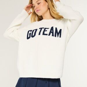 Hollister White 'Go Team' Sweater
